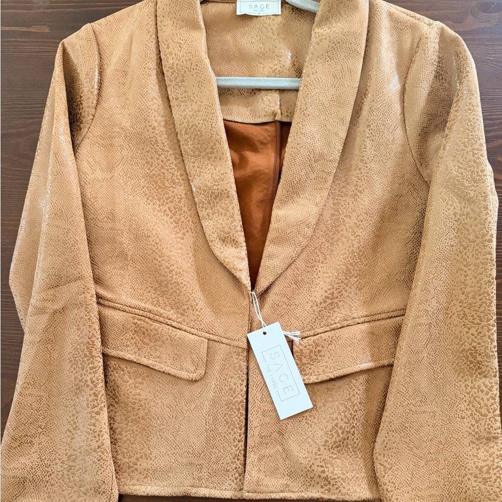 Women's Python print tan Jacket/Blazer